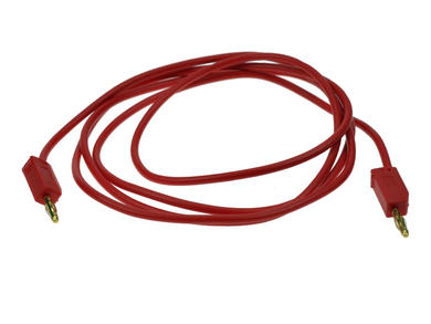 Test lead; 22.050.100.1; 2x banana plug; 2mm; 1m; PVC; 0,5mm2; red; 10A; 60V; gold plated brass; Amass; 3.105