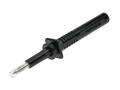 Test probe; 20.212.2; black; 4mm; pluggable (4mm banana socket); 20A; 1000V; 132,5mm; safe; with fuse; nickel plated brass; PA; Amass; RoHS