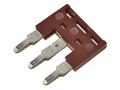 Insertion bridge; for DIN rail terminal blocks; DSS4N-03P; red; 1 way; Dinkle; RoHS