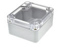 Enclosure; multipurpose; G201C; polycarbonate; 64mm; 58mm; 35mm; IP65; light gray; transparent lid; Gainta; RoHS