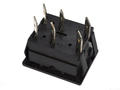 Switch; rocker; C1571ALBBI0II; ON-OFF-(ON); 2 ways; black; no backlight; momentary; 6,3x0,8mm connectors; 22x30mm; 3 positions; 16A; 250V AC; Arcolectric; RoHS