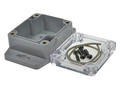 Enclosure; multipurpose; G201CMF; polycarbonate; 65mm; 58mm; 35mm; IP65; light gray; mounting flange; transparent lid; Gainta; RoHS