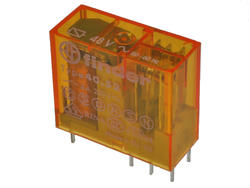 Przekaźnik; elektromagnetyczny miniaturowy; 40.52.8.048.0000; 48V; AC; 2 styki przełączne; 8A; 250V AC; do druku (PCB); do gniazda; Finder; RoHS; 1,2VA