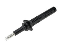 Test probe; 20.212.2; black; 4mm; pluggable (4mm banana socket); 20A; 1000V; 132,5mm; safe; with fuse; nickel plated brass; PA; Amass; RoHS