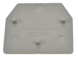 End cover; for DIN rail terminal blocks; DK2.5PC; grey; Dinkle; RoHS