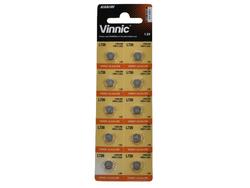 Battery; alkaline; AG2/L726; 1,5V; blister; fi 7,9x2,65mm; Vinnic; AG2; L726