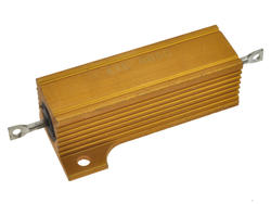 Resistor; wire-wound with heatsink; R50W5%25R; solder; screw with a nut; 50W; 25ohm; 5%; Aluminium; axial; 50x29,2x16mm; KLS; RoHS