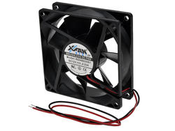 Fan; RDH8025S1; 80x80x25mm; slide bearing; 12V; DC; 2,7W; 69,3m3/h; 33dB; 230mA; 3000RPM; 2 wires; X-FAN; RoHS; 4,5÷13,8V; 300mm
