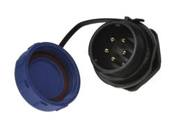 Plug; SP2112/P5-1C; 5 ways; solder; 4,0mm2; SP21; for panel; 21mm; IP68; 30A; 500V; Weipu; RoHS