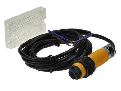 Sensor; photoelectric; G18-R2AK; two-wire; NO; mirror reflective type; 2m; 90÷250V; AC; 200mA; cylindrical plastic; with 2m cable; Greegoo; RoHS