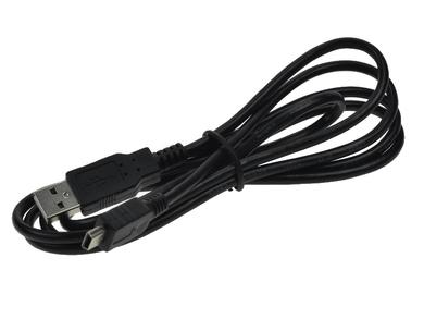 Kabel; USB; miniUSB; wtyk miniUSB; wtyk USB-A; 1,5m; czarny; okrągły; PVC; Goobay; RoHS