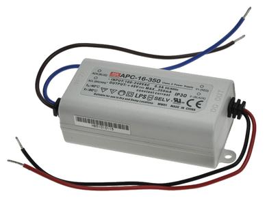 Power Supply; for LEDs; APC-16-350; 12÷48V DC; 350mA; 16,8W; constant current design; Mean Well