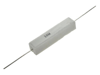Resistor; cermet; R10W5%1R; through-hole (THT); 10W; 1ohm; 5%; 9,5x9,5x48mm; axial; TCO / Thunder; RoHS