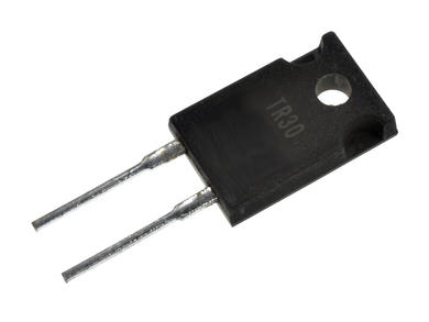 Resistor; wire-wound; R30W1%22R; through-hole (THT); 30W; 22ohm; 1%; TO220; vertical; TR30FBF0220; TCO / Thunder; RoHS