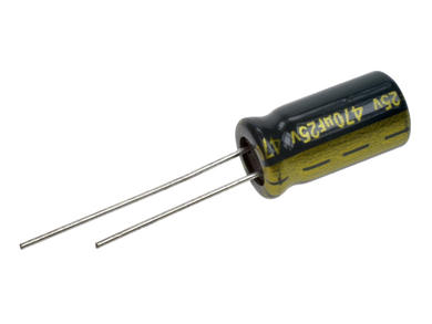 Kondensator; niskoimpedancyjny; elektrolityczny; 470uF; 25V; WLR471M1EF16M; fi 8x16mm; 3,5mm; przewlekany (THT); luzem; Jamicon; RoHS