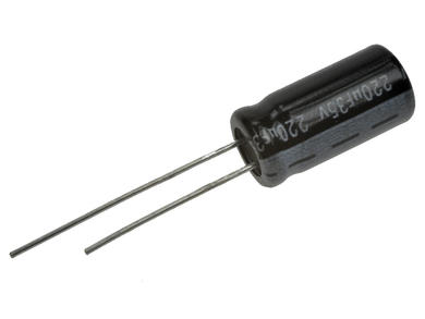 Capacitor; electrolytic; Low Impedance; 220uF; 35V; TBR221M1VF16R; diam.8x16mm; 3,5mm; through-hole (THT); bulk; Jamicon; RoHS