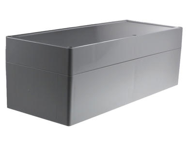 Enclosure; multipurpose; G2128; polycarbonate; 353mm; 140mm; 121mm; IP65; light gray; recessed area on cover; Gainta; RoHS