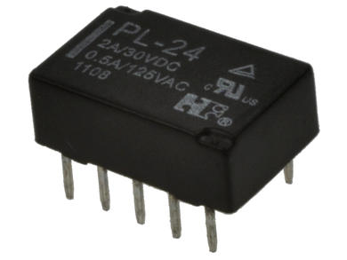 Przekaźnik; bistabilny; PL-24; 24V; DC; 2 styki przełączne; 1 cewka; 0,5A; 125V AC; 1A; 30V DC; do druku (PCB); Forward Relays; RoHS