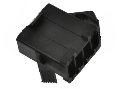 Socket; signal; KSF04; 4 ways; 1x4; straight; 2,50mm; for cable; black; latch; 1A; 250V; Connfly; RoHS