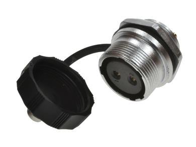 Socket; WF20K2ZM1; 2 ways; solder; 2,5mm2; for panel; 20mm; IP67; 25A; 500V; Weipu; RoHS
