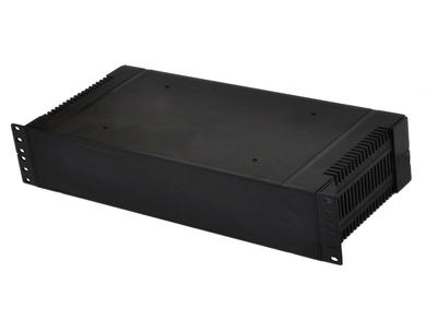 Enclosure; Rack 19"; G17082UBK; ABS; 431mm; 203mm; 86mm; 2U; black; venting holes; RoHS; Gainta; no gasket; stainless steel screws