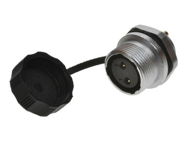 Socket; WF16K2ZM1; 2 ways; solder; 2,0mm2; for panel; 16mm; IP67; 10A; 500V; Weipu; RoHS