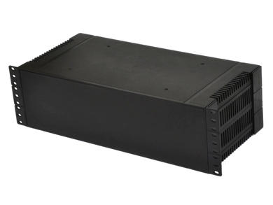 Enclosure; Rack 19"; G17083UBK; ABS; 431mm; 203mm; 129mm; 3U; black; venting holes; RoHS; Gainta; no gasket; stainless steel screws