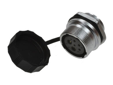 Socket; WF20K6BZM1; 6 ways; solder; 0,75mm2; for panel; 20mm; IP67; 5A; 500V; Weipu; RoHS