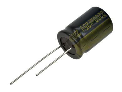 Kondensator; niskoimpedancyjny; elektrolityczny; 2200uF; 25V; WLR222M1EK25M; fi 16x25mm; 7,5mm; przewlekany (THT); luzem; Jamicon; RoHS