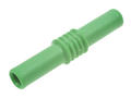 Adapter; Amass; 26.410.4; (F/F) 2x gniazdo bananowe 4mm; zielony; 42mm; 19A; 60V; mosiądz niklowany; PVC; RoHS