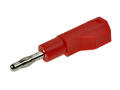 Banana plug; 4mm; 25.452.1; red; 54mm; pluggable (4mm banana socket); solder; 32A; 60V; nickel plated brass; PA; Amass; RoHS