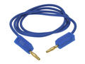 Test lead; 22.050.050.5; 2x banana plug; 2mm; 0,5m; PVC; 0,5mm2; blue; 10A; 60V; gold plated brass; Amass; 3.105