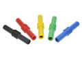 Adapter; Amass; 26.410.1; (F/F) 2x gniazdo bananowe 4mm; czerwony; 42mm; 19A; 60V; mosiądz niklowany; PVC; RoHS; 6.202