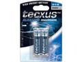 Battery; alkaline; LR06 AA; 1,5V; blister; fi 14,5x50,5mm; TECXUS; R6 AA