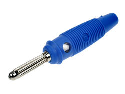 Banana plug; 4mm; BUELA-20; blue; 60mm; pluggable (4mm banana socket); screwed; 16A; 60V; nickel plated brass; PVC; Hirschmann; RoHS