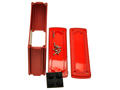Enclosure; multipurpose; ALUG706RD080-IR; aluminum; 146,6mm; 89mm; 41,6mm; red; infra red polycarbonate ends; Gainta; RoHS