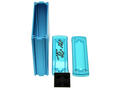 Enclosure; multipurpose; ALUG704BU110-CBU; aluminum; 113,7mm; 119mm; 35,2mm; blue; translucent blue polycarbonate ends; Gainta; RoHS