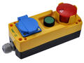 Switch; safety; push button; LAY5-JBPH3P; ON-(OFF)+OFF-(ON); mushroom; push-pull; 1 way; red; no backlight; momentary; bistable; screw; 5A; 250V AC; YUMO