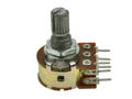 Potentiometer; shaft; single turn; stereo; WH148-1B-2 15V B50K.; 2x50kohm; linear; 20%; 0,125W; axis diam.6,00mm; 15mm; metal; knurled; 300°; carbon film; through-hole (THT); RoHS