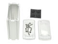 Enclosure; multipurpose; ALUG702SR080-C; aluminum; 68,7mm; 89mm; 35,2mm; silver; clear polycarbonate ends; Gainta; RoHS