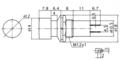 Switch; push button; PBS16AR; ON-OFF; red; no backlight; solder; 2 positions; 1A; 250V AC; 12mm; 26mm