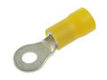 Cord end terminal; M4; ring; insulated; KOIM4Y; yellow; straight; for cable; 4÷6mm2; tinned; crimped