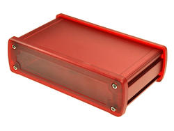 Obudowa; uniwersalna; ALUG706RD080-IR; aluminium; 146,6mm; 89mm; 41,6mm; czerwony; zaślepki poliwęglanowe transparentne czerwone; Gainta; RoHS