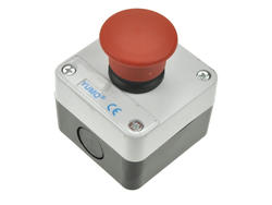 Przełącznik; bezpieczeństwa; przyciskowy; LAY5-B164; ON-(OFF); grzybkowy; 1 tor; czerwony; bez podświetlenia; monostabilny; śrubowe; 5A; 250V AC; Yumo