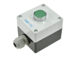 Przełącznik; przyciskowy; LAY5-BP101; OFF-(ON); zielony; bez podświetlenia; śrubowe; 2 pozycje; 5A; 250V AC; 22mm; Yumo