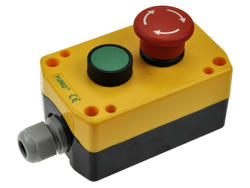 Przełącznik; bezpieczeństwa; przyciskowy; LAY5-JBPN2P; ON-(OFF)+OFF-(ON); grzybkowy; odkręcany; 2 tory; czerwony+zielony; bez podświetlenia; bistabilny; śrubowe; 5A; 250V AC; Yumo