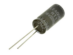 Kondensator; elektrolityczny; 2200uF; 16V; RT1; fi 10x20mm; 5mm; przewlekany (THT); luzem; Leaguer; RoHS