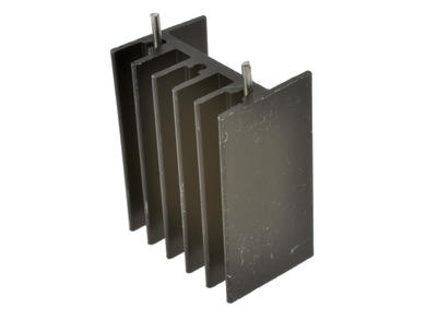 Radiator; z otworem; z 2 pinami do druku; DY-CR/3; czerniony; 30mm; H; 24mm; 17mm; RoHS