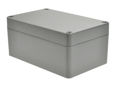 Enclosure; multipurpose; G108G; aluminum; 125mm; 80mm; 57mm; IP65; dark gray; Gainta; RoHS