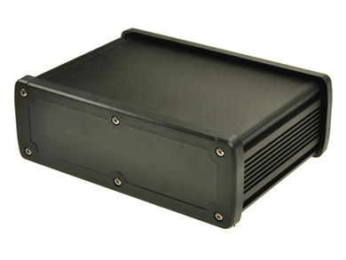 Enclosure; multipurpose; ALUG708BK120-BK; aluminum; 177,6mm; 129mm; 61,1mm; black; black polycarbonate ends; Gainta; RoHS